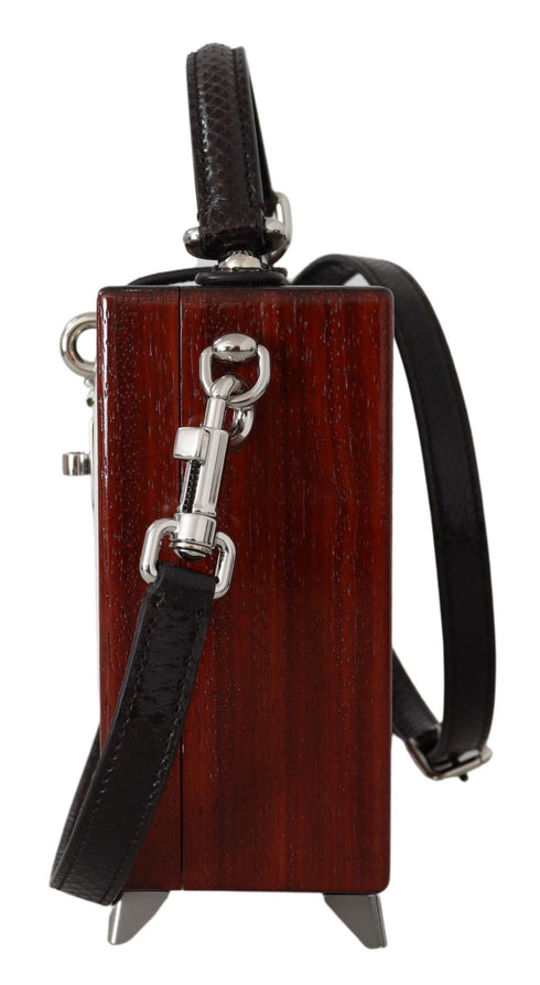 Dolce & Gabbana Brown Retro TV Limited Edition Leather Handmade Purse
